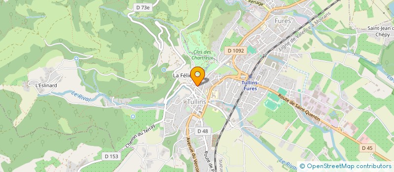 localisation de l'entreprise MADAME ELODIE BROCHARD  TULLINS