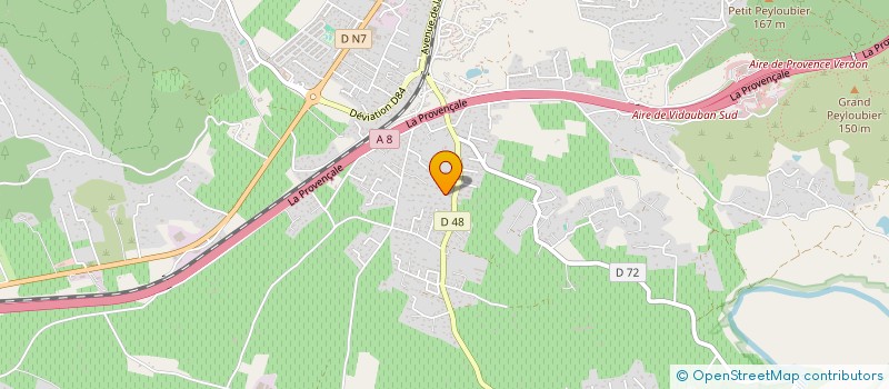 localisation de l'entreprise MADAME ELODIE CAMSAT à VIDAUBAN