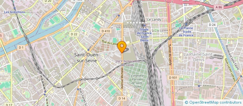 localisation de l'entreprise MADAME ELODIE CANNAYA  SAINT-OUEN-SUR-SEINE