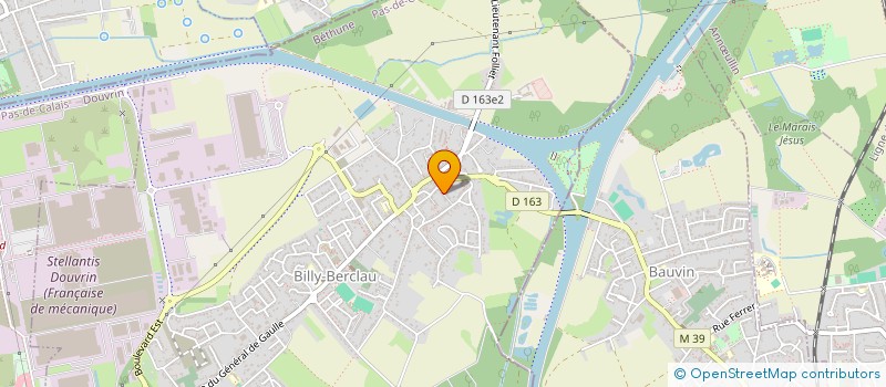 localisation de l'entreprise MADAME ELODIE CAROLE COQUART  BILLY-BERCLAU