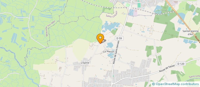 localisation de l'entreprise MADAME ELODIE CHANTREAU  SAINT-URBAIN