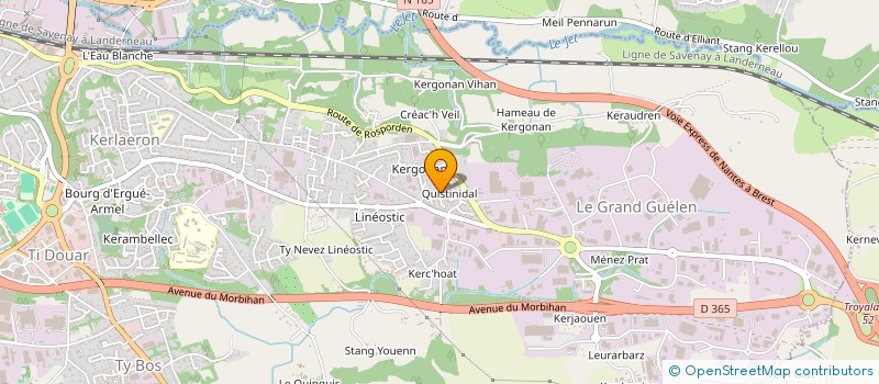 localisation de l'entreprise MADAME ELODIE CHAPLIN  QUIMPER