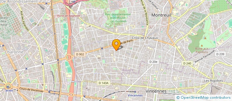 localisation de l'entreprise MADAME ELODIE CHEVALLIER à MONTREUIL