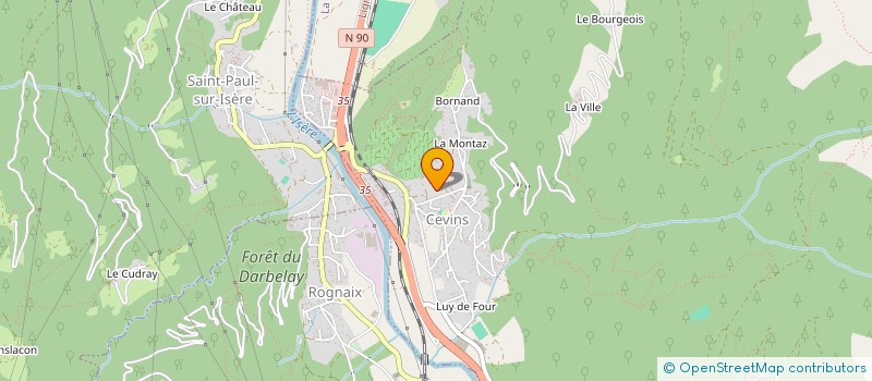 localisation de l'entreprise MADAME ELODIE CHEVALLIER-CURT  CEVINS