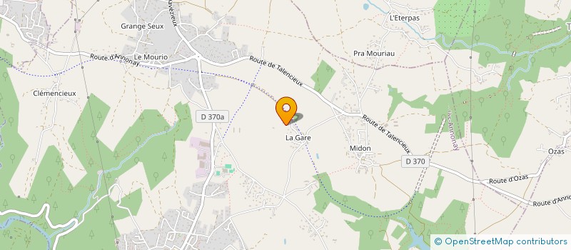 localisation de l'entreprise MADAME ELODIE CHEVRET  VERNOSC-LES-ANNONAY