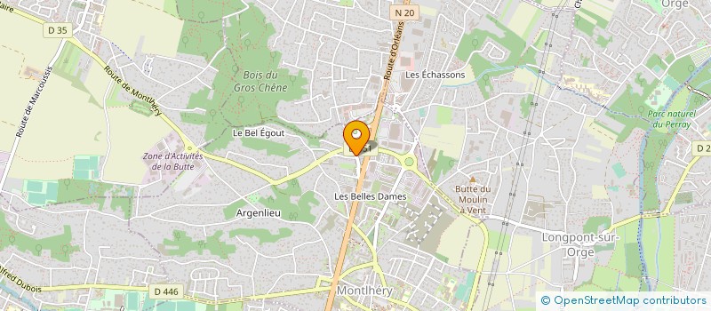 localisation de l'entreprise MADAME ELODIE CHONION  MONTLHERY