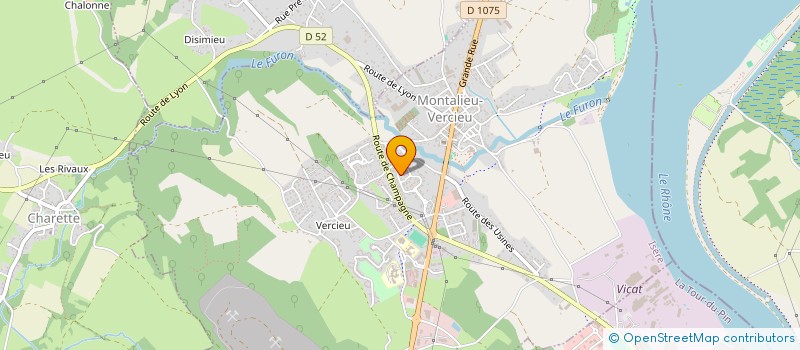 localisation de l'entreprise MADAME ELODIE CLEMENT  MONTALIEU-VERCIEU