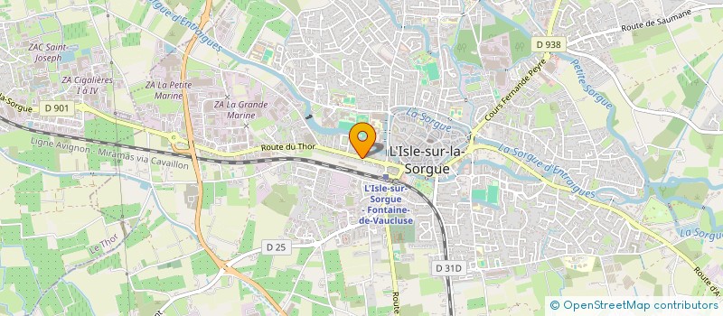localisation de l'entreprise MADAME ELODIE CORBI à L'ISLE-SUR-LA-SORGUE
