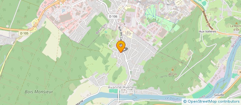 localisation de l'entreprise MADAME ELODIE COUETDIC  AVANNE-AVENEY