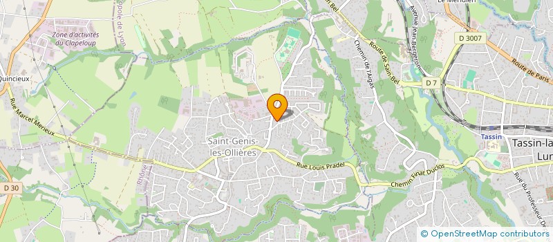 localisation de l'entreprise MADAME ELODIE COUREU  SAINT-GENIS-LES-OLLIERES