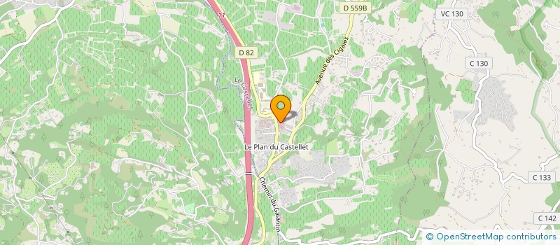 localisation de l'entreprise MADAME ELODIE COUSTON à LE CASTELLET