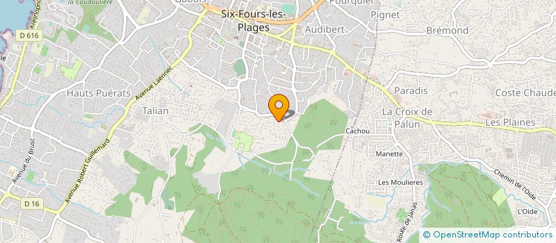 localisation de l'entreprise MADAME ELODIE CROUZET à SIX-FOURS-LES-PLAGES