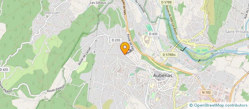 localisation de l'entreprise MADAME ELODIE CURINIER à AUBENAS