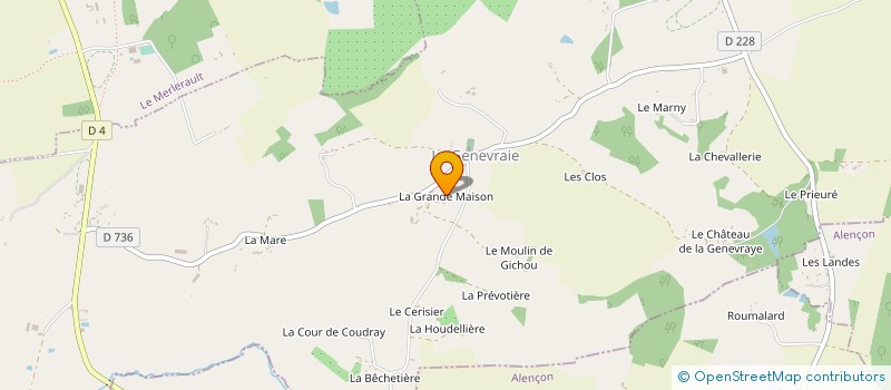 localisation de l'entreprise MADAME ELODIE CURTI à LA GENEVRAIE
