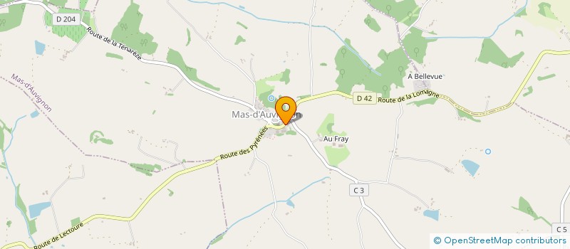 localisation de l'entreprise MADAME ELODIE DAVASSE  MAS-D'AUVIGNON