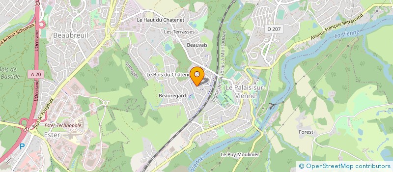 localisation de l'entreprise MADAME ELODIE DAVID  LE PALAIS-SUR-VIENNE