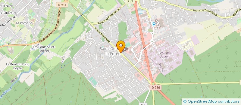 localisation de l'entreprise MADAME ELODIE DE SOUSA OLIVEIRA  SAINT-GERVAIS-LA-FORET