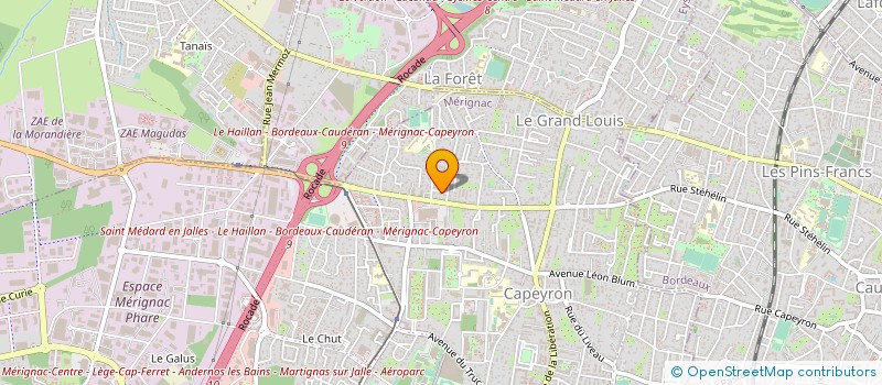 localisation de l'entreprise MADAME ELODIE DEBOURGES  MERIGNAC