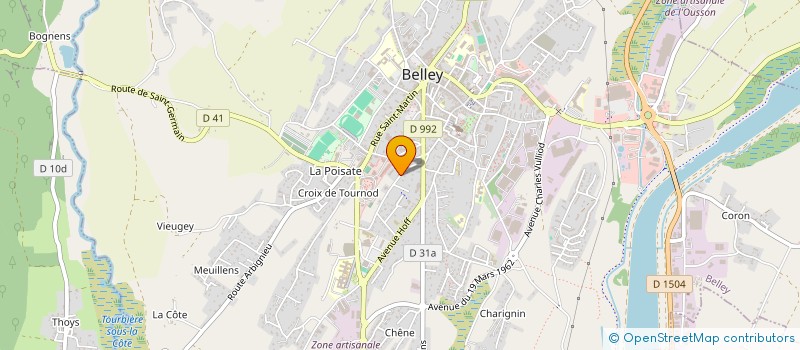 localisation de l'entreprise MADAME ELODIE DECLOCHEZ  BELLEY