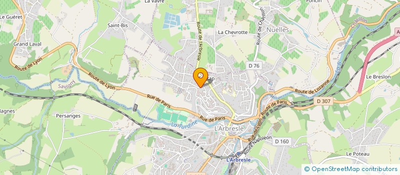 localisation de l'entreprise MADAME ELODIE DEFFOND  L'ARBRESLE