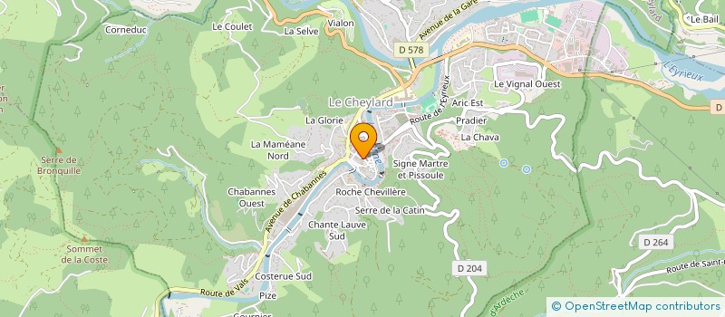 localisation de l'entreprise MADAME ELODIE DELABRIERE  LE CHEYLARD