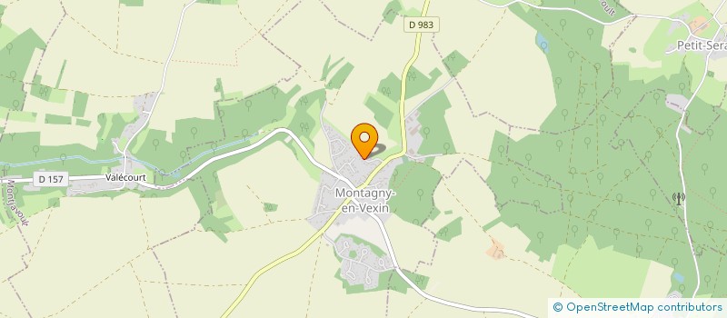 localisation de l'entreprise MADAME ELODIE DELCROIX  MONTAGNY-EN-VEXIN