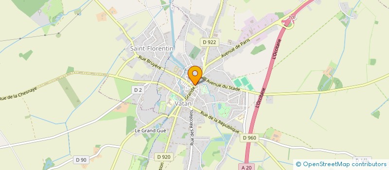 localisation de l'entreprise MADAME ELODIE DEMARET à VATAN
