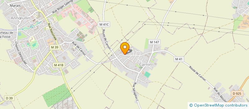 localisation de l'entreprise MADAME ELODIE DEREGNIEAUX  CARNIN