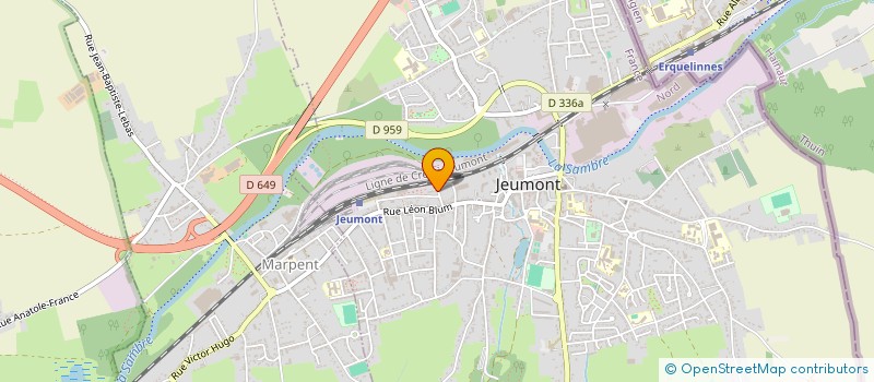 localisation de l'entreprise MADAME ELODIE DUCROT à JEUMONT