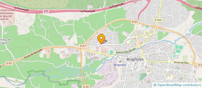 localisation de l'entreprise MADAME ELODIE DURBEC à BRIGNOLES