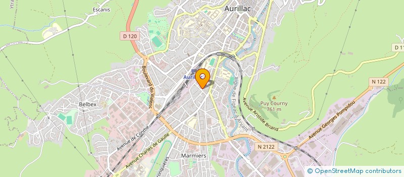 localisation de l'entreprise MADAME ELODIE EYRIGNOUX à AURILLAC