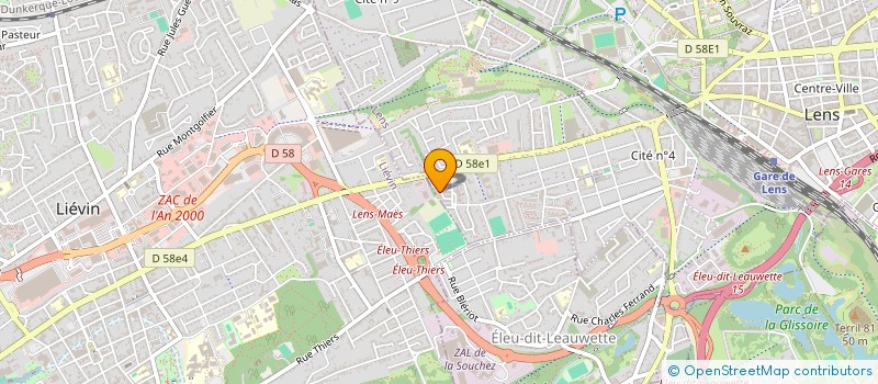 localisation de l'entreprise MADAME ELODIE FAUVARQUE  LENS