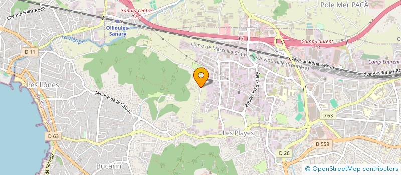 localisation de l'entreprise MADAME ELODIE FERLUT  SANARY-SUR-MER