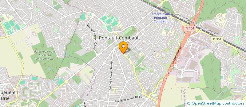 localisation de l'entreprise MADAME ELODIE FERON à PONTAULT-COMBAULT