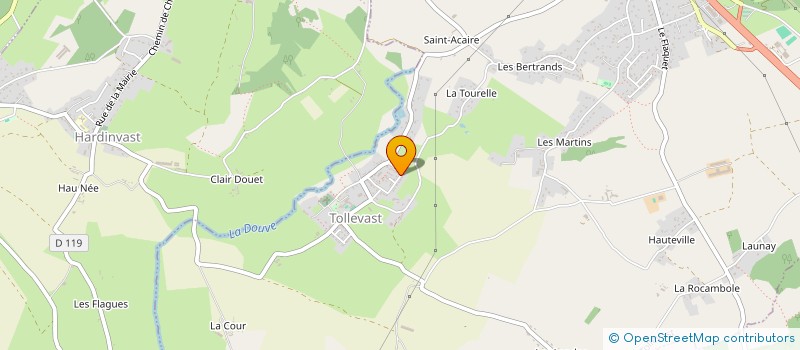 localisation de l'entreprise MADAME ELODIE FLAMBARD  TOLLEVAST