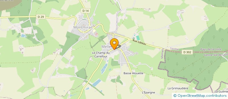 localisation de l'entreprise MADAME ELODIE FOUQUERAY  MELLERAY