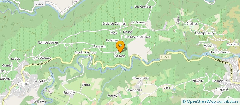 localisation de l'entreprise MADAME ELODIE FRESSENET  ARDOIX