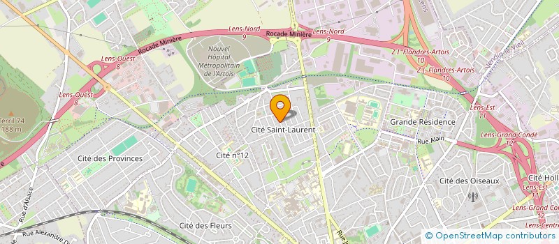 localisation de l'entreprise MADAME ELODIE FROMENTEL  LENS