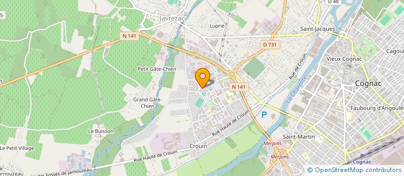 localisation de l'entreprise MADAME ELODIE GAILLARD  CHATEAUNEUF-SUR-CHARENTE