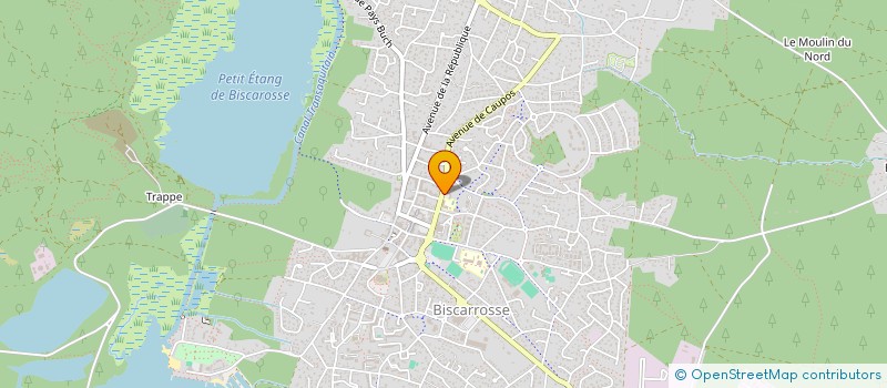 localisation de l'entreprise MADAME ELODIE GEBUS  BISCARROSSE