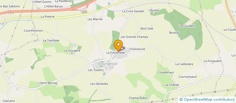 localisation de l'entreprise MADAME ELODIE GIARD à COURGEOUT