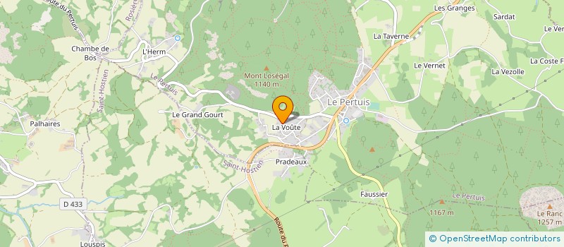 localisation de l'entreprise MADAME ELODIE GIRAUDON  LE PERTUIS