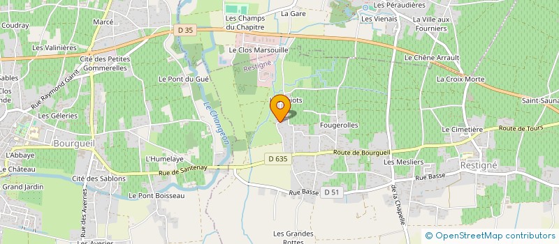 localisation de l'entreprise MADAME ELODIE GIRAULT  RESTIGNE