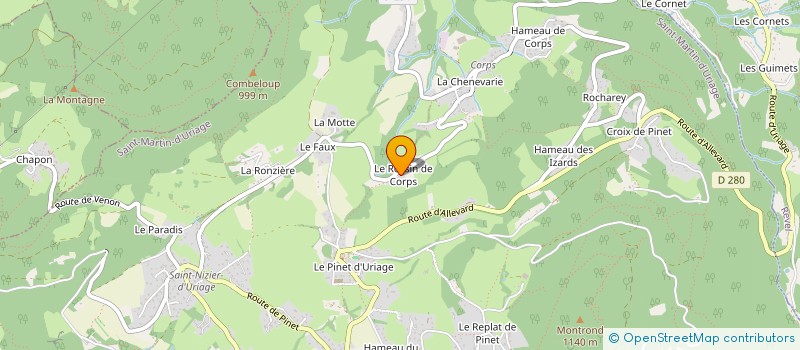 localisation de l'entreprise MADAME ELODIE GIROUD  SAINT-MARTIN-D'URIAGE