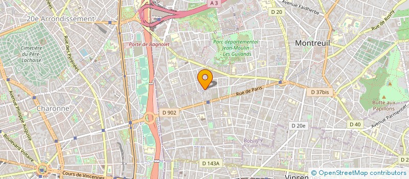 localisation de l'entreprise MADAME ELODIE GODIN à MONTREUIL