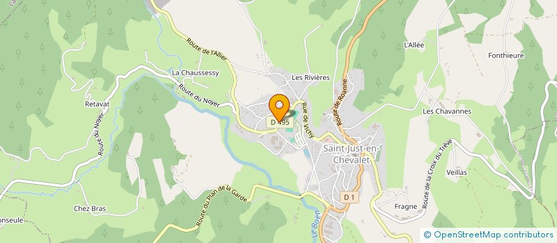 localisation de l'entreprise MADAME ELODIE GOUTORBE  SAINT-JUST-EN-CHEVALET