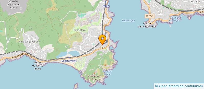 localisation de l'entreprise MADAME ELODIE GRALINGER  SAINT-RAPHAEL