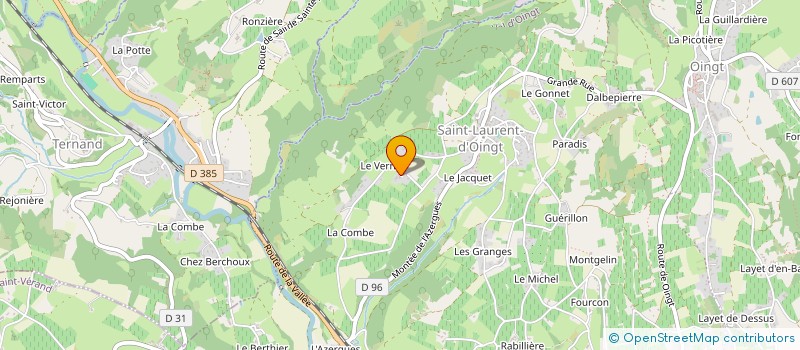 localisation de l'entreprise MADAME ELODIE GRANGER  VAL D'OINGT