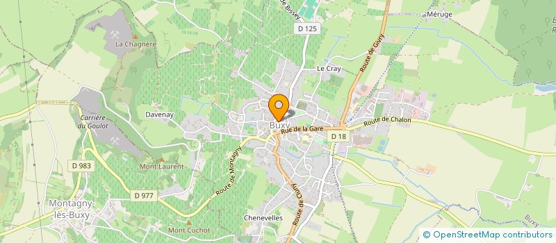 localisation de l'entreprise MADAME ELODIE GRIVEAUD à BUXY