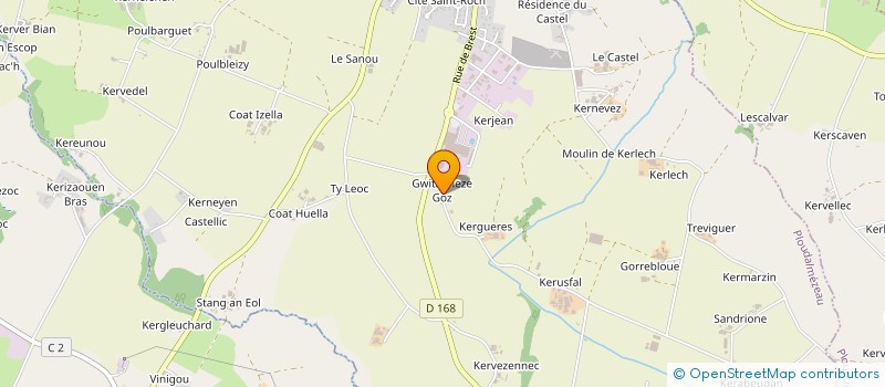 localisation de l'entreprise MADAME ELODIE GUEGANTON  PLOUDALMEZEAU